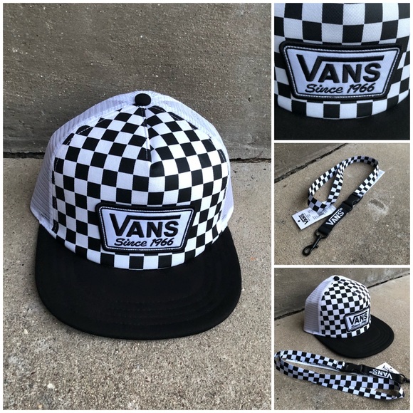 checkered hat